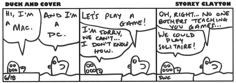 Duck and cover comic strip